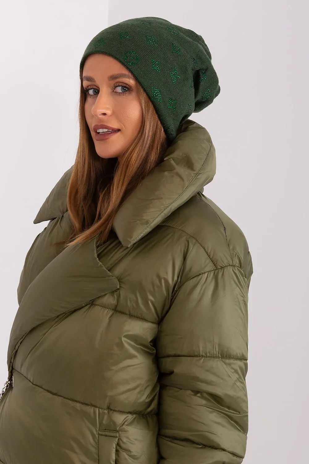 Warm winter beanie hat with cashmere