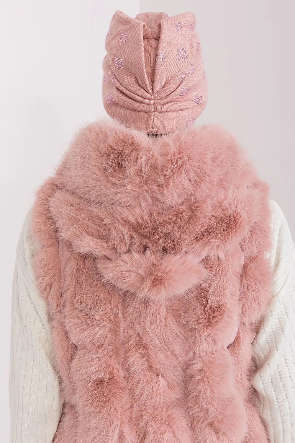 Warm winter beanie hat with cashmere