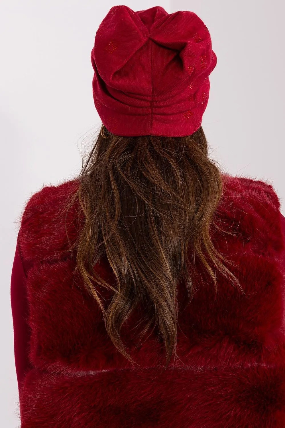 Warm winter beanie hat with cashmere