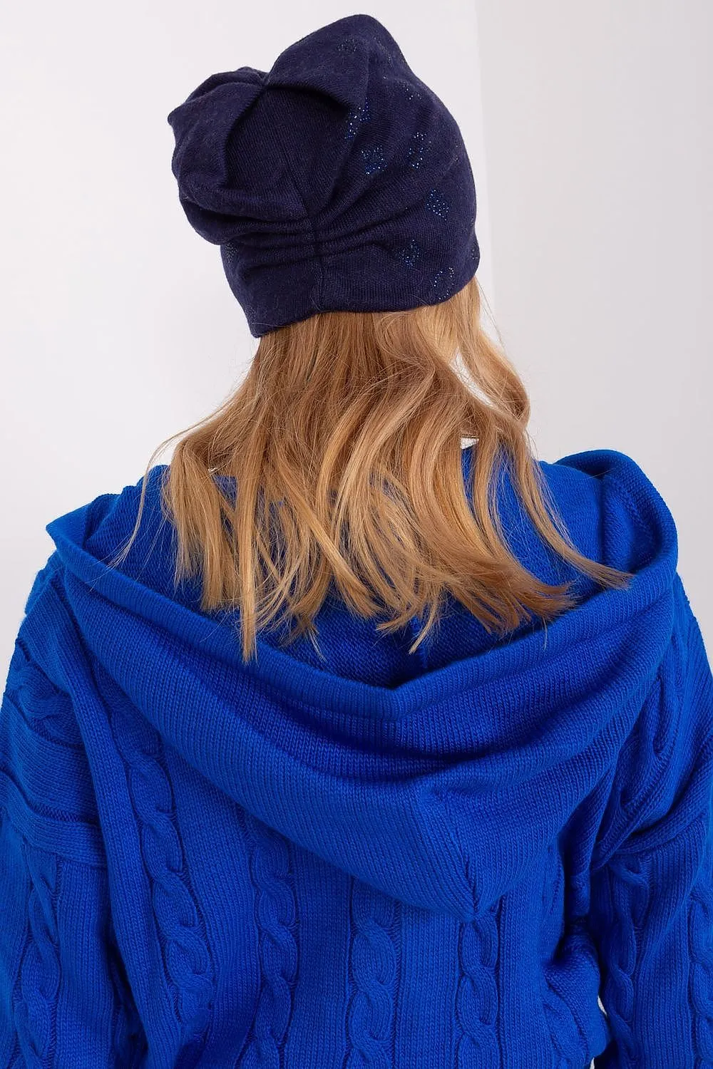 Warm winter beanie hat with cashmere