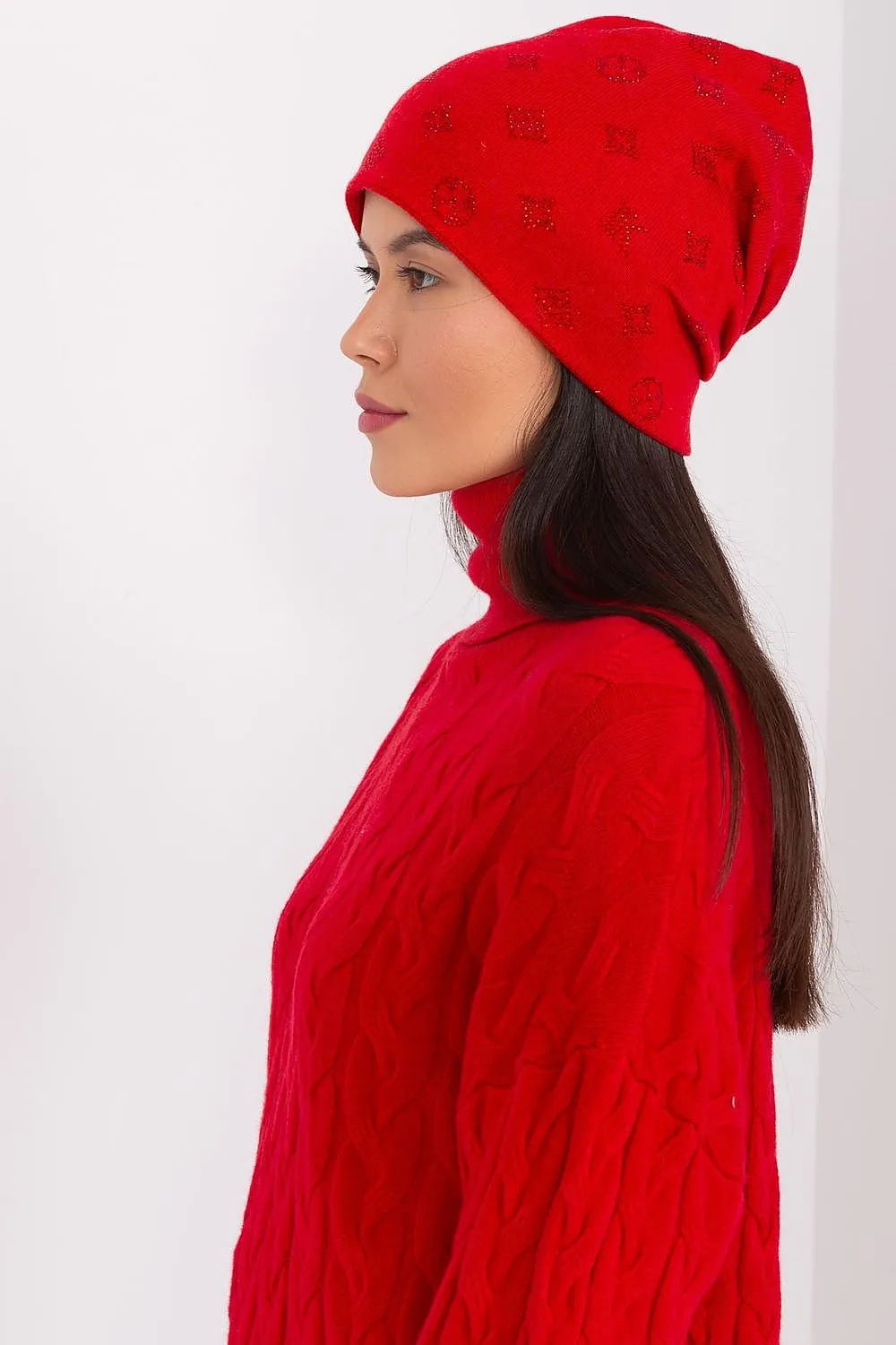 Warm winter beanie hat with cashmere