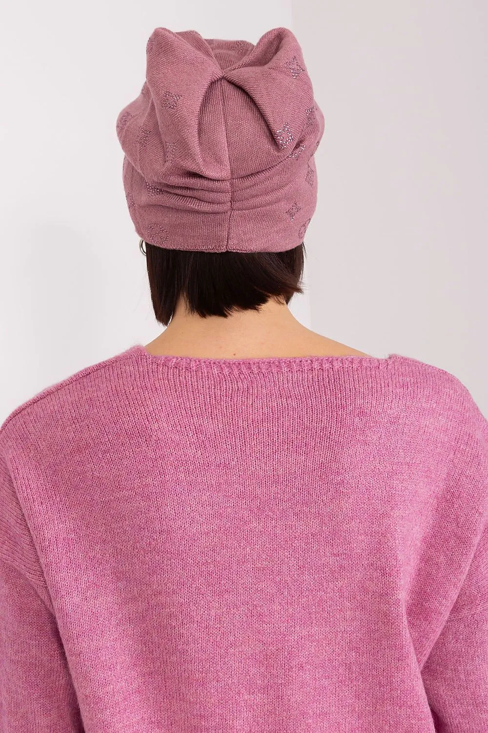 Warm winter beanie hat with cashmere