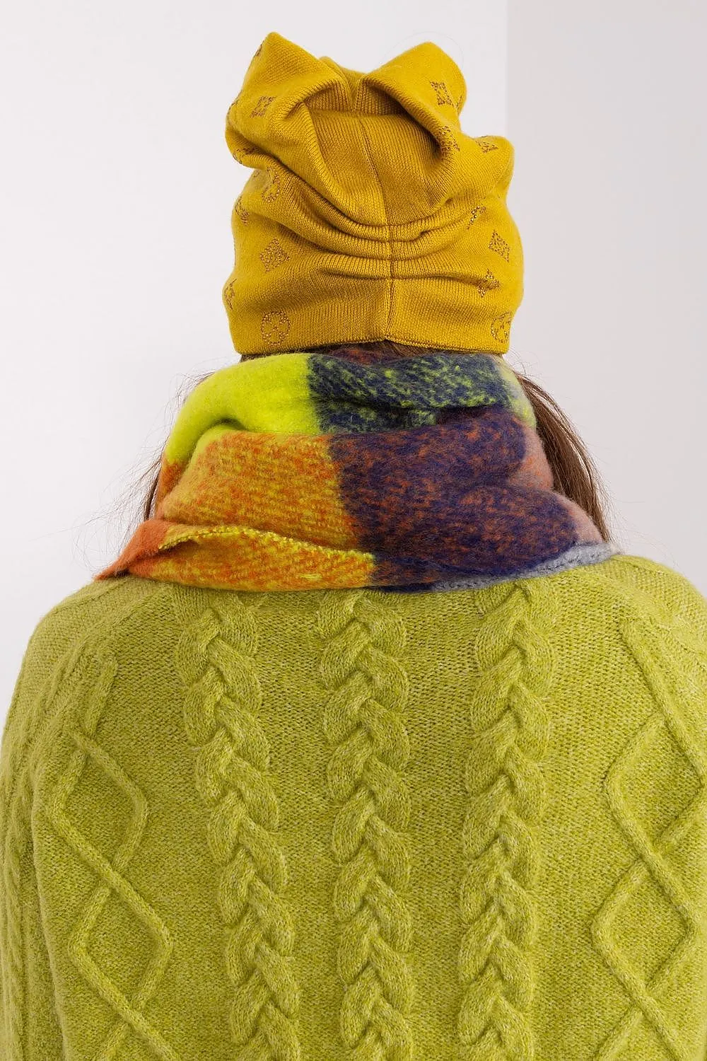 Warm winter beanie hat with cashmere