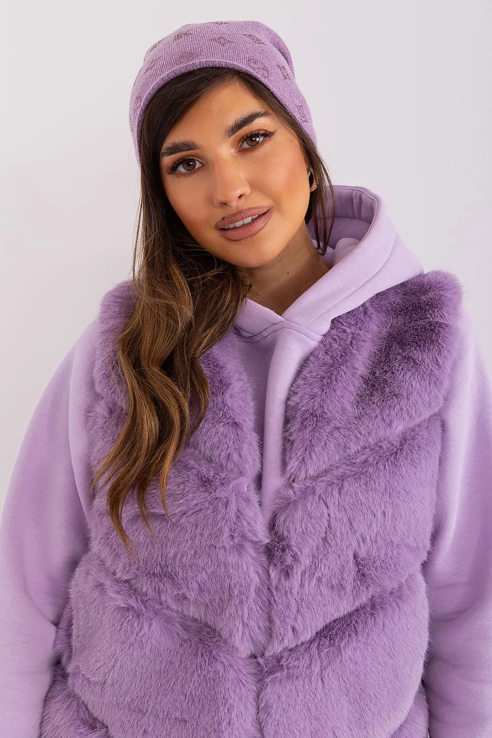 Warm winter beanie hat with cashmere