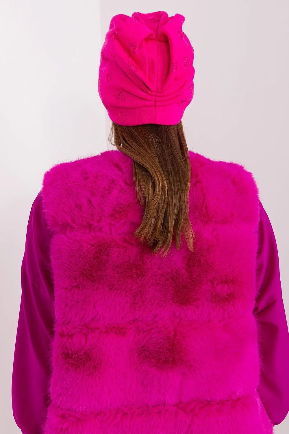 Warm winter beanie hat with cashmere