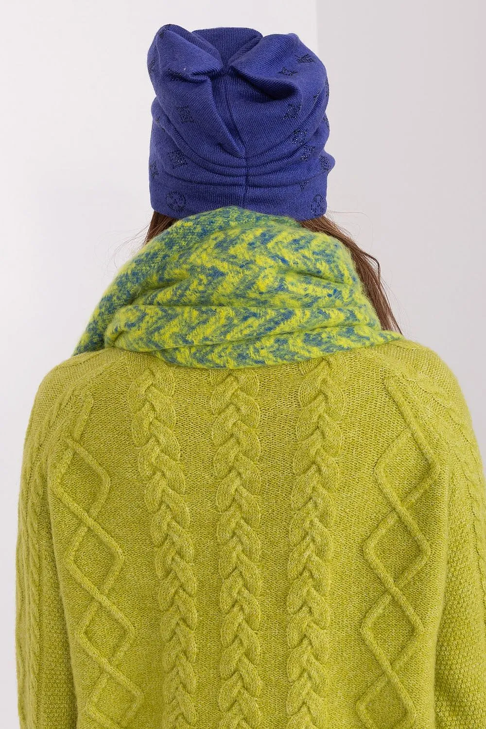 Warm winter beanie hat with cashmere