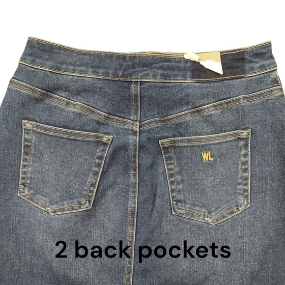 Wash Lab | NWOT Women's Maxi Jeans Denim Skirt | Aquamarine Blue | 25 = Size 2