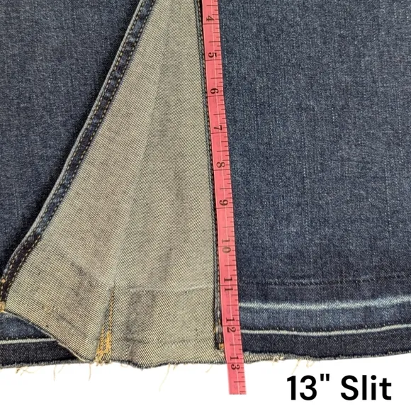 Wash Lab | NWOT Women's Maxi Jeans Denim Skirt | Aquamarine Blue | 25 = Size 2