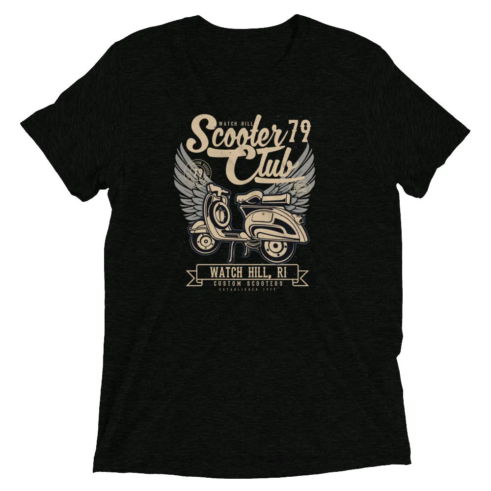 Watchill’n ‘Scooter Club 2’ Unisex Short Sleeve t-shirt (Creme/Black)