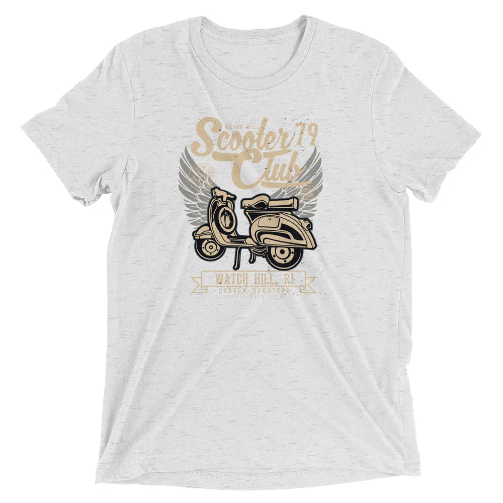 Watchill’n ‘Scooter Club 2’ Unisex Short Sleeve t-shirt (Creme/Black)