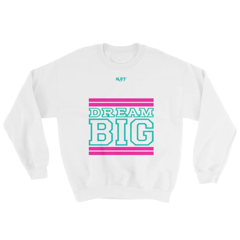 White Pink and Turquoise Sweatshirt