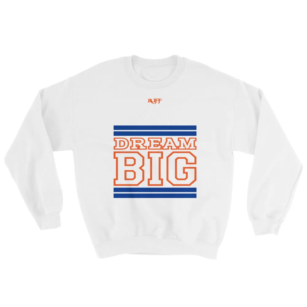 White Royal Blue and Orange Sweatshirt