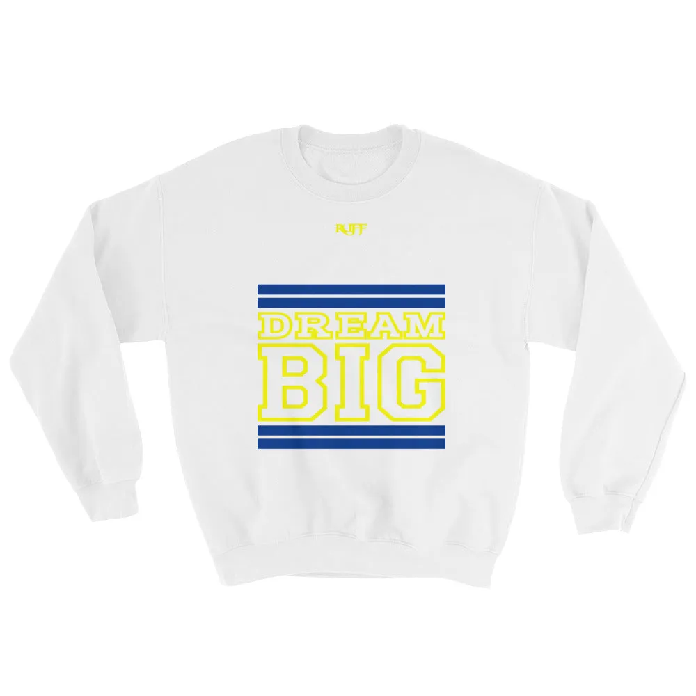 White Royal Blue and Yellow Sweatshirt