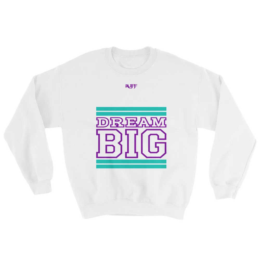 White Teal and Purple Sweatshirt