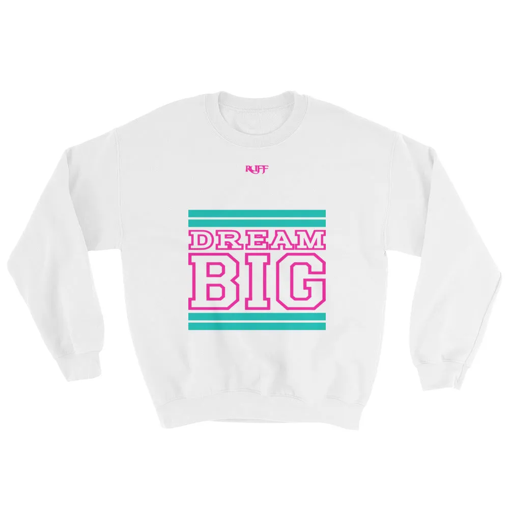 White Turquoise and Pink Sweatshirt