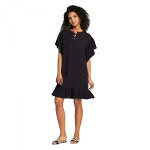 Who What Wear Women's Short Sleeve Lace Up Mini Dress