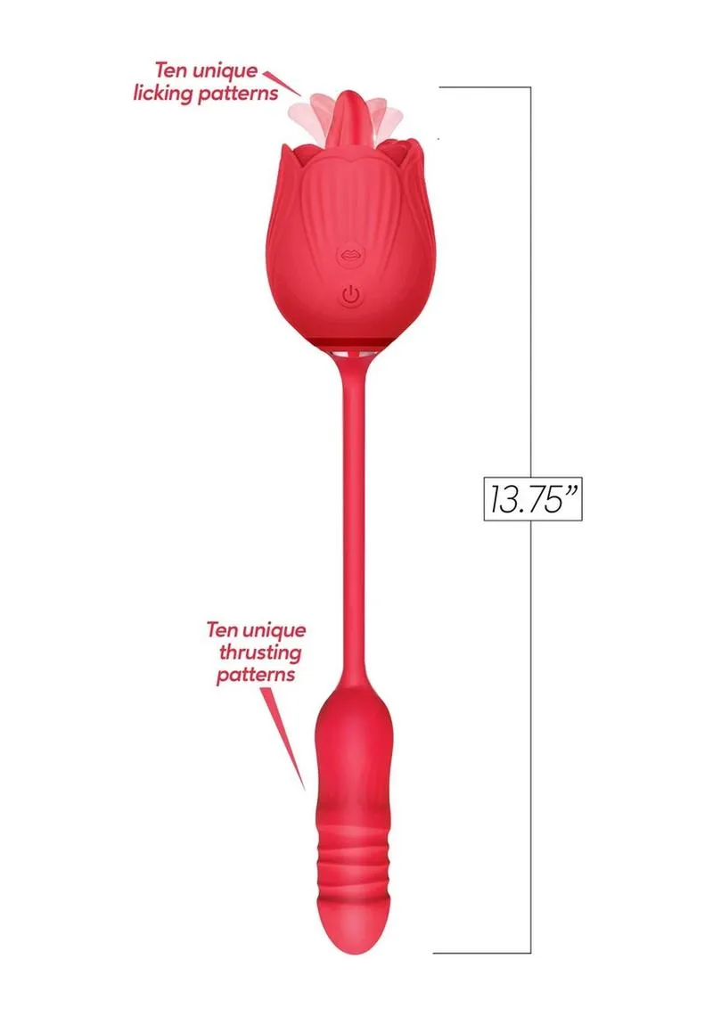 Wild Rose Lick & Thrust Vibrator