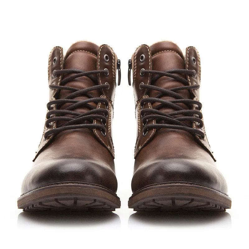 winter men warm shoes martin boots snow boots
