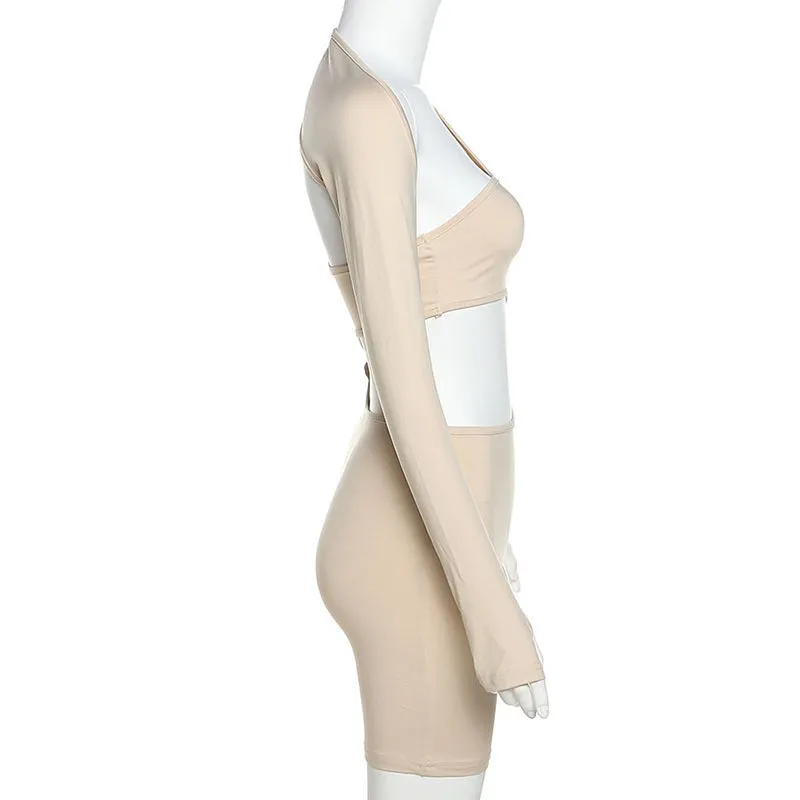 Women Tight Fitness Yoga Suits Off Shoulder Tops And Shorts Tops 2pcs Set trendy