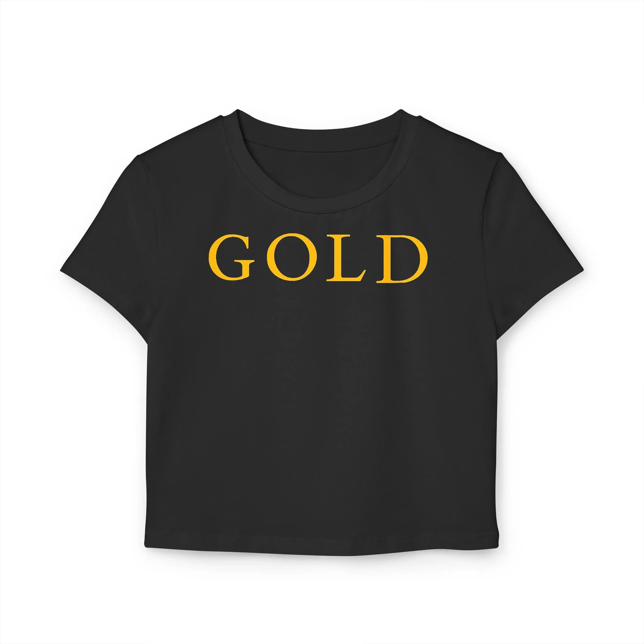 Women's Baby Tee- GOLD