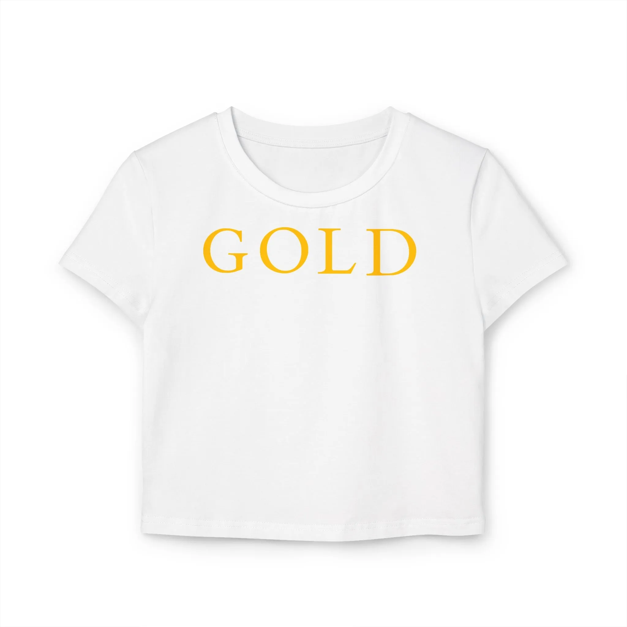 Women's Baby Tee- GOLD