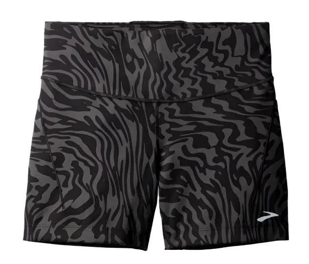 WOMEN'S BROOKS SPARK 5" SHORT TIGHT | OBSIDIAN SPEEDSCAPE