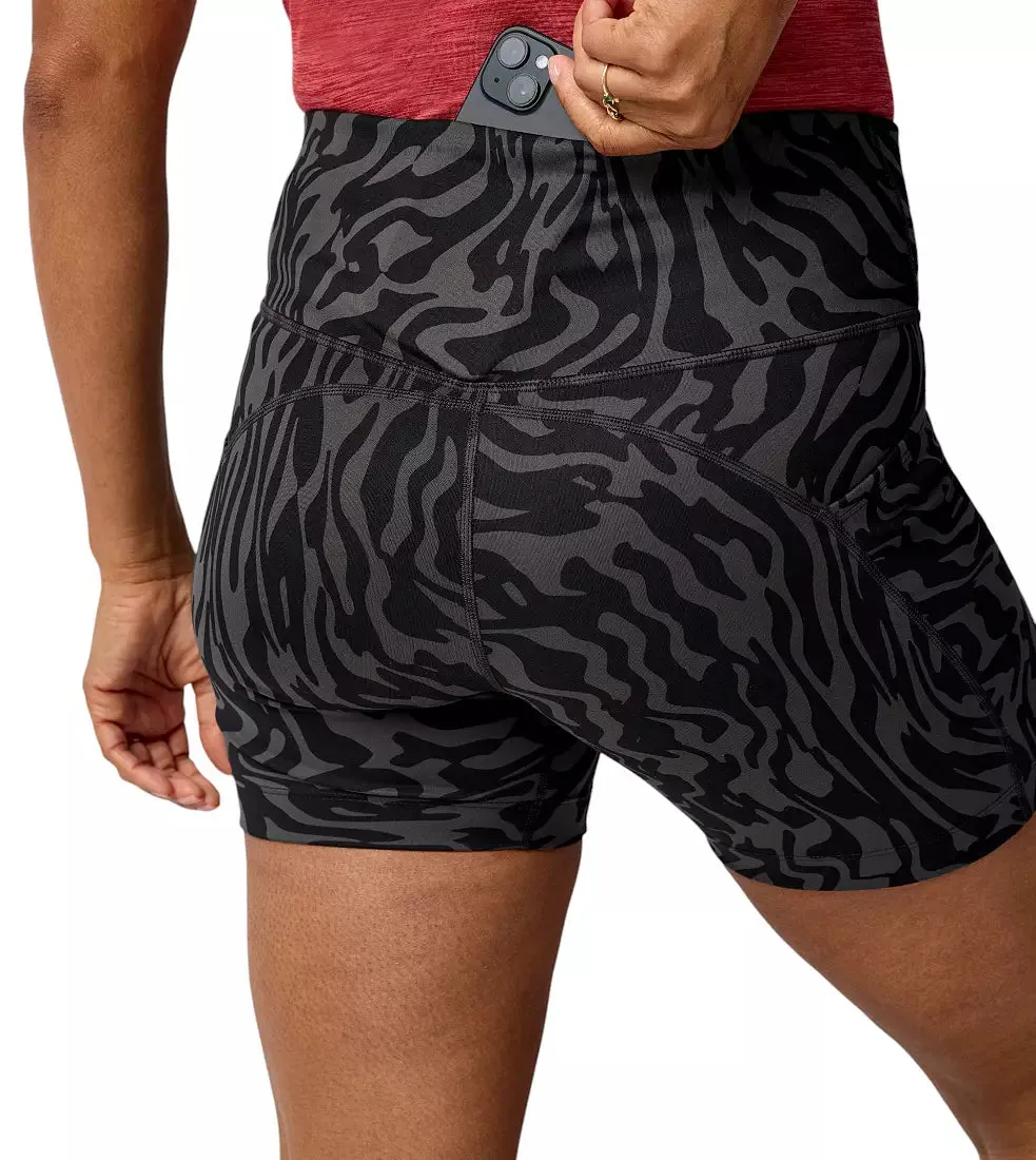 WOMEN'S BROOKS SPARK 5" SHORT TIGHT | OBSIDIAN SPEEDSCAPE
