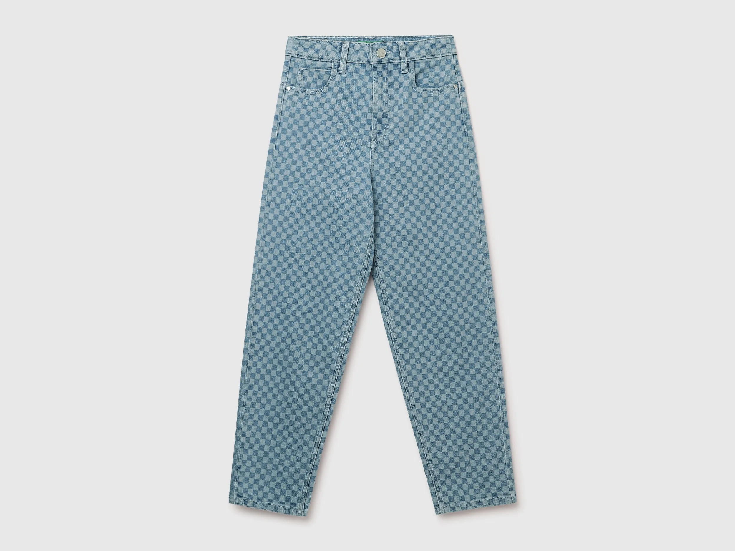 Women's Checked Regular Fit Jeans