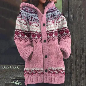 Women's comfortable button-front cardigan