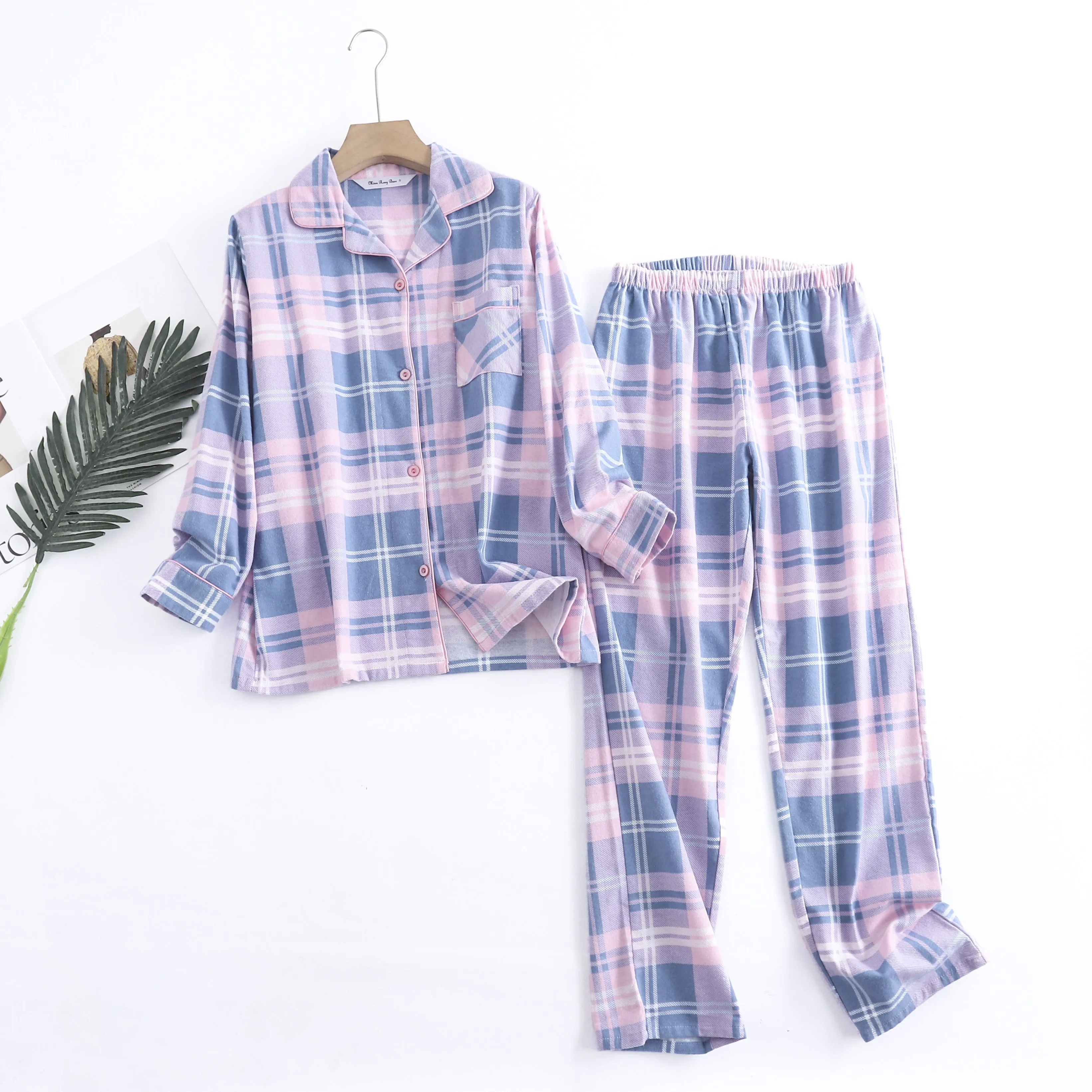 Women's Cotton Simple Pajama Suit