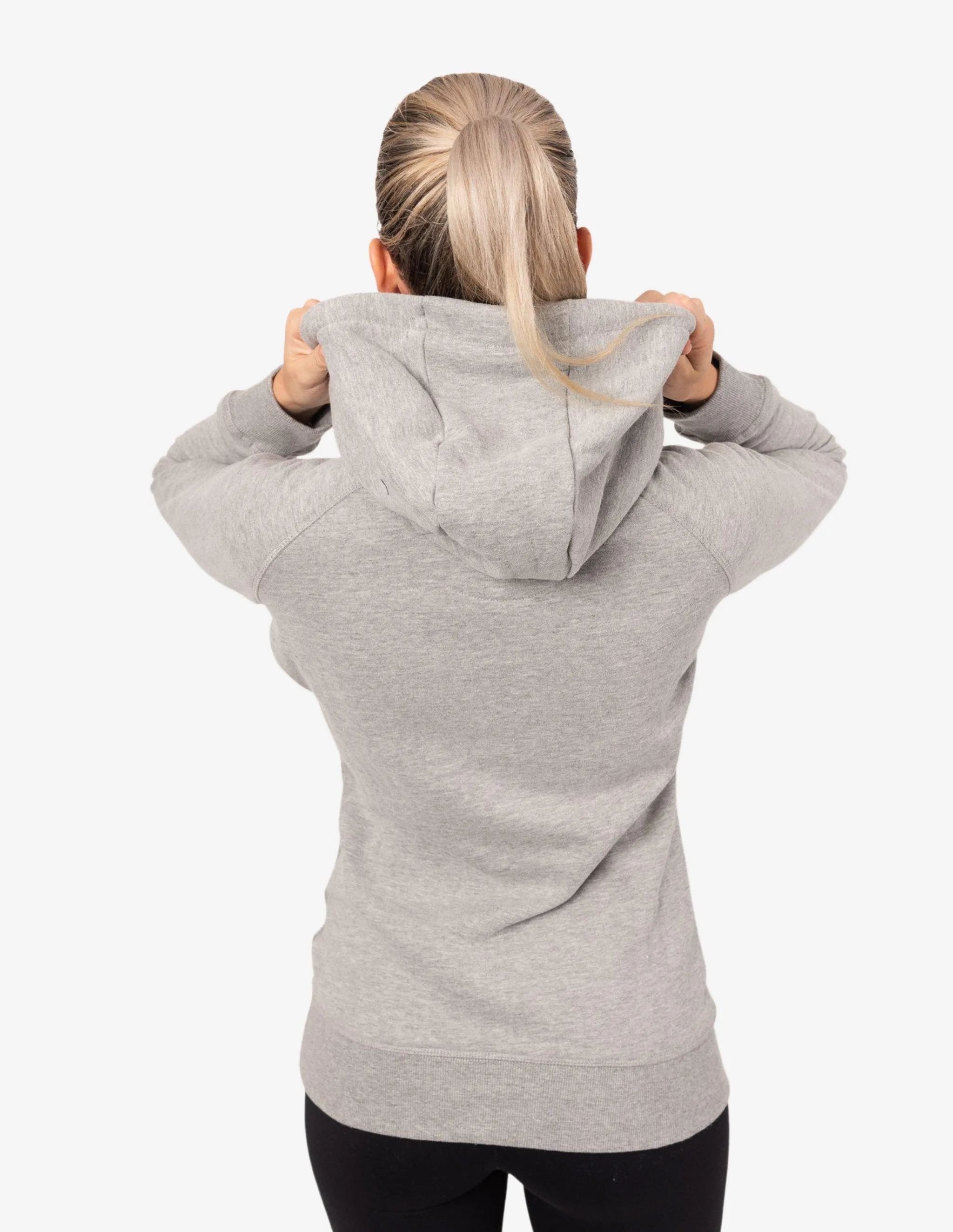 WOMEN'S CREST HOODIE LIGHT GREY MARL