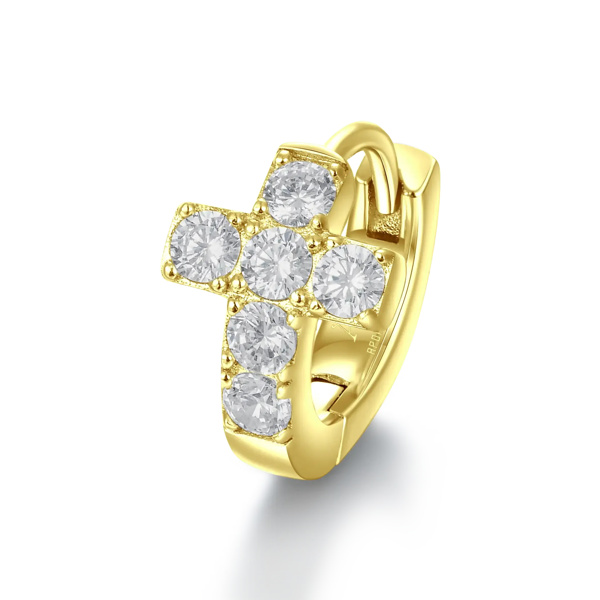 Women's Cross Hoop Earrings - Pair