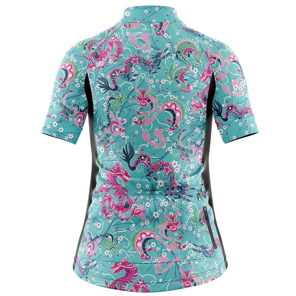 Women's Dragon Blue Cycling Jersey