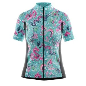 Women's Dragon Blue Cycling Jersey