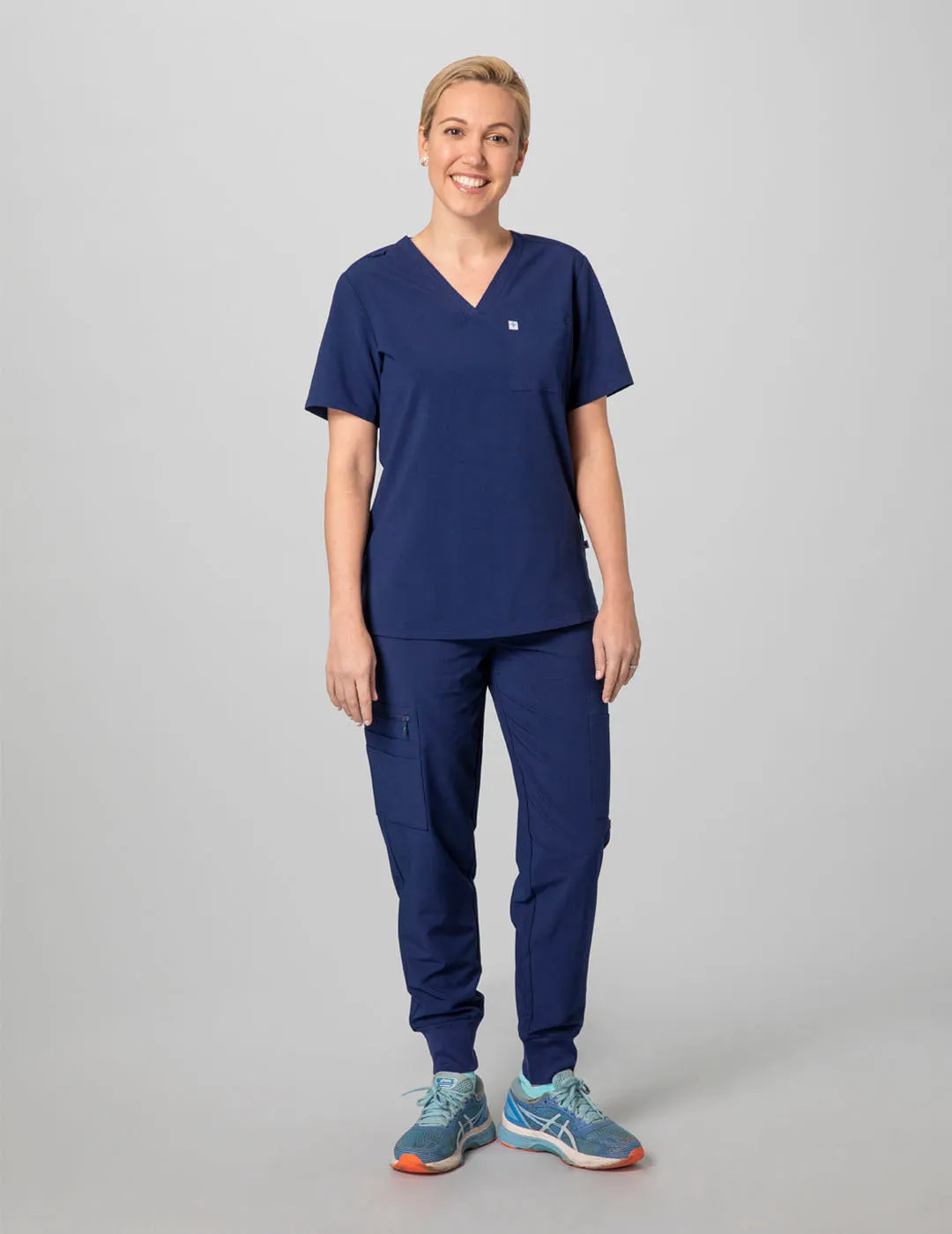Womens Essential Scrub Top - Navy