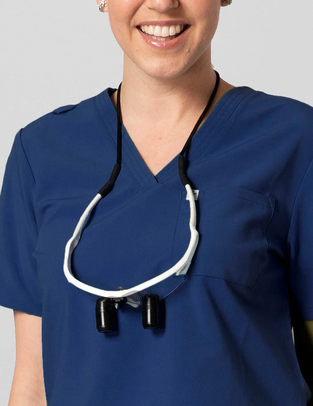 Womens Essential Scrub Top - Navy