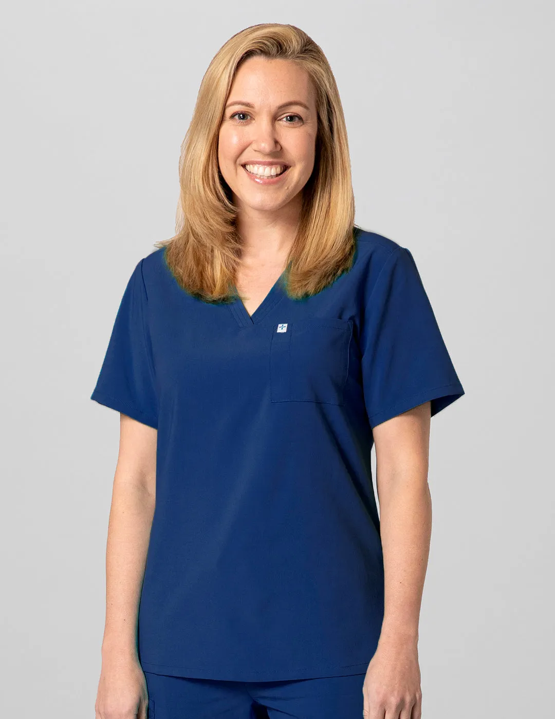 Womens Essential Scrub Top - Navy