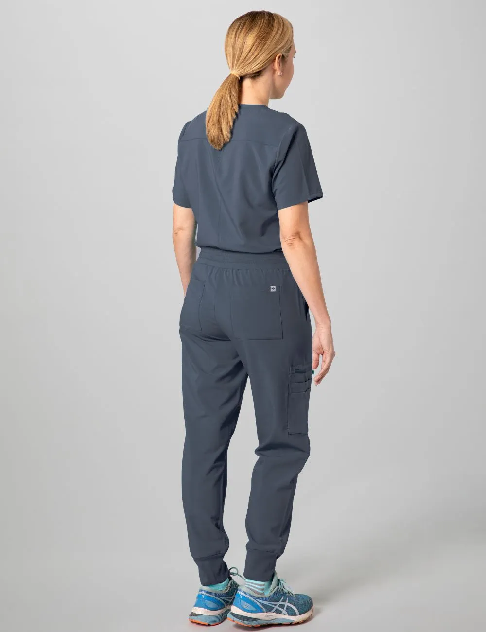 Womens Essential Scrub Top - Pewter