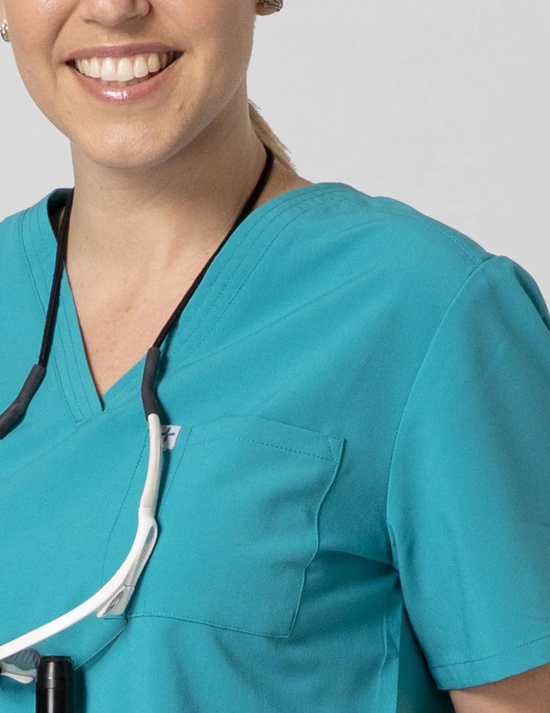 Womens Essential Scrub Top - Teal