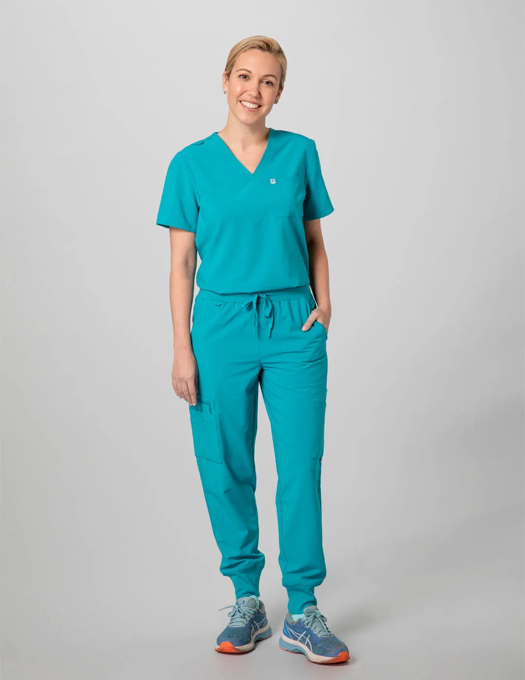 Womens Essential Scrub Top - Teal