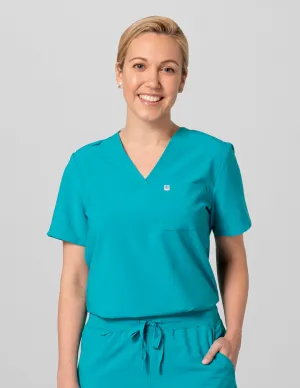 Womens Essential Scrub Top - Teal