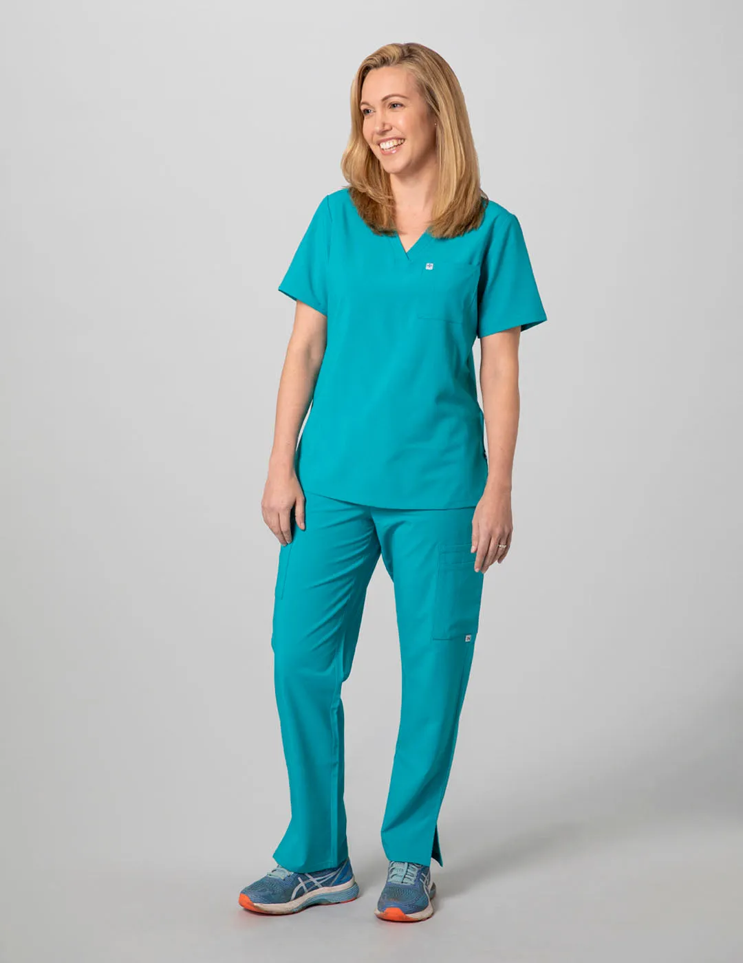 Womens Essential Scrub Top - Teal
