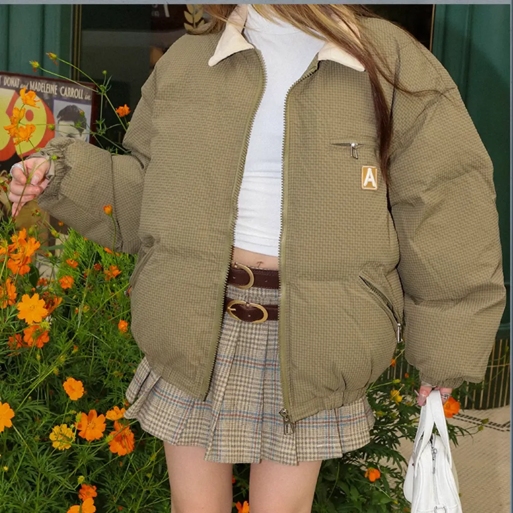 Women's Green Lapel Coat