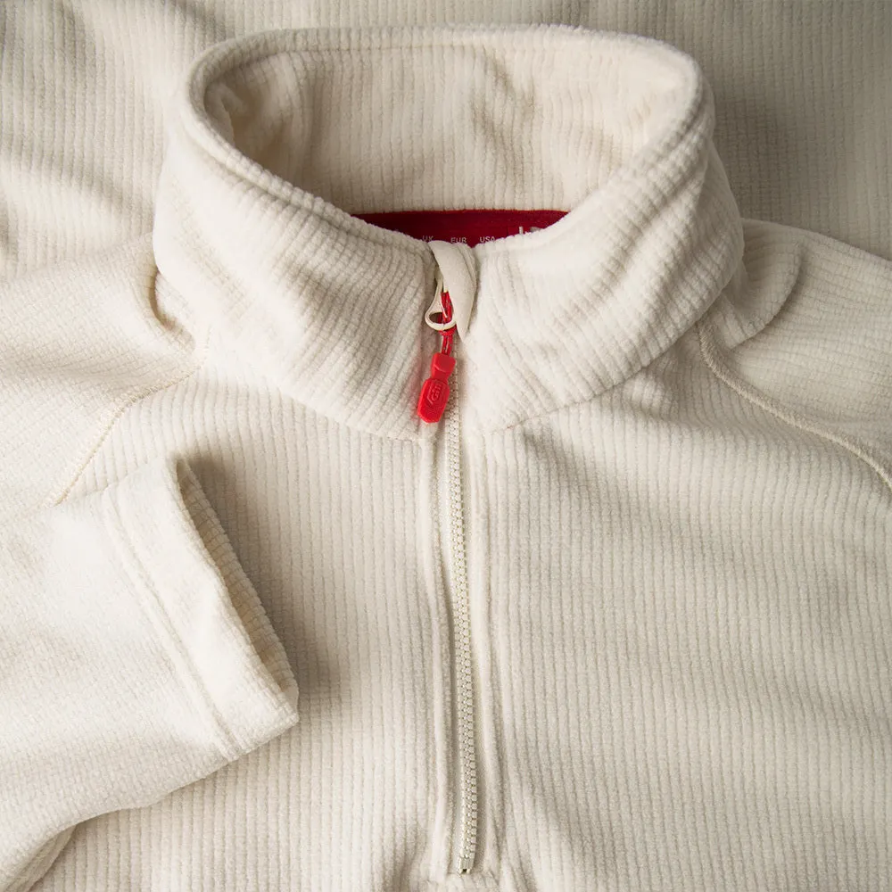 Womens Grid Microfleece - Oatmeal