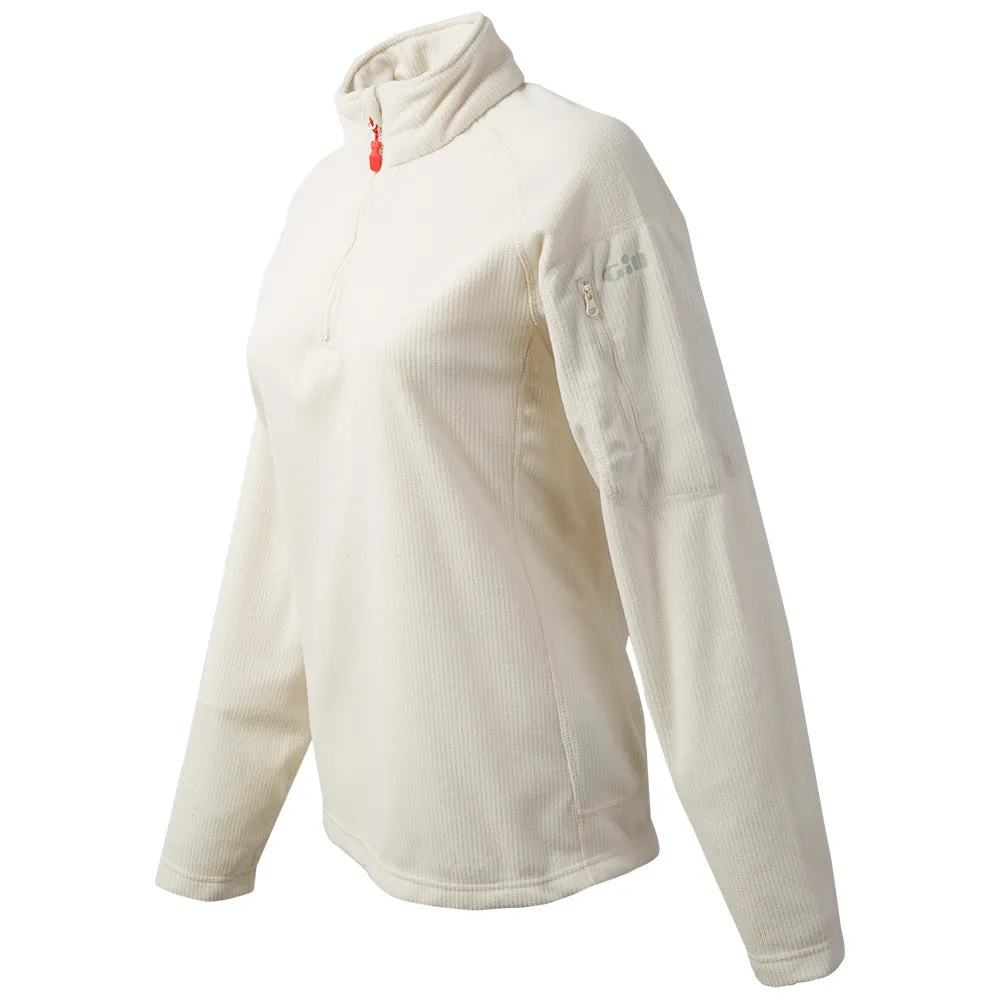 Womens Grid Microfleece - Oatmeal