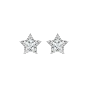 Women's Halo Star Stud Earrings - Pair