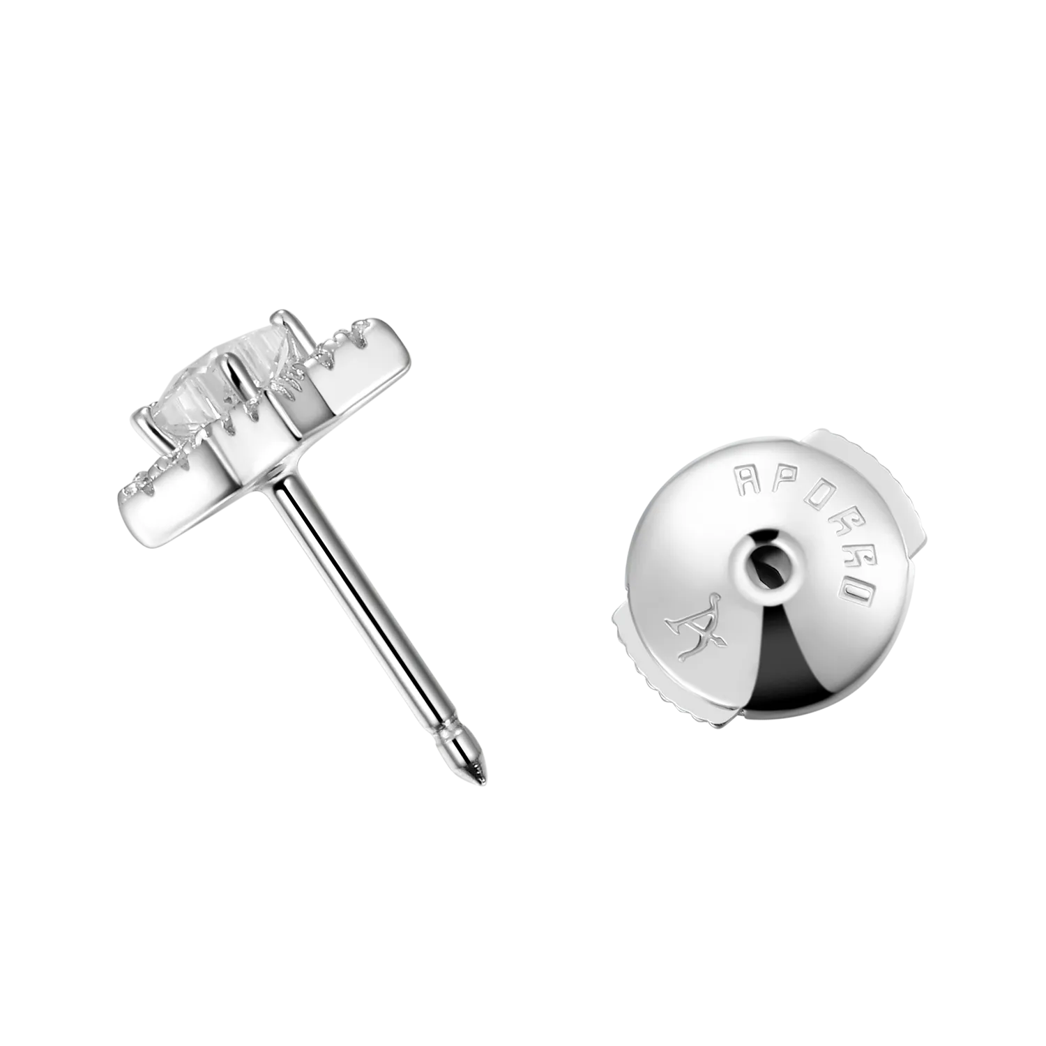 Women's Halo Star Stud Earrings - Pair