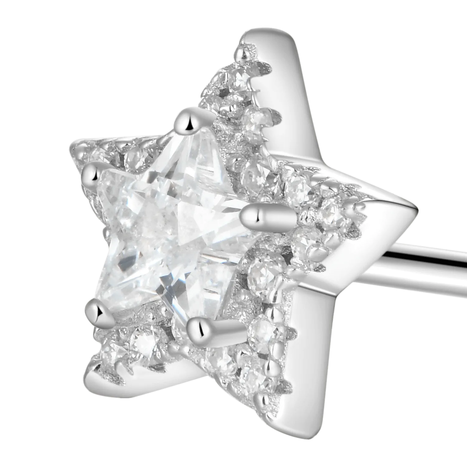 Women's Halo Star Stud Earrings - Pair
