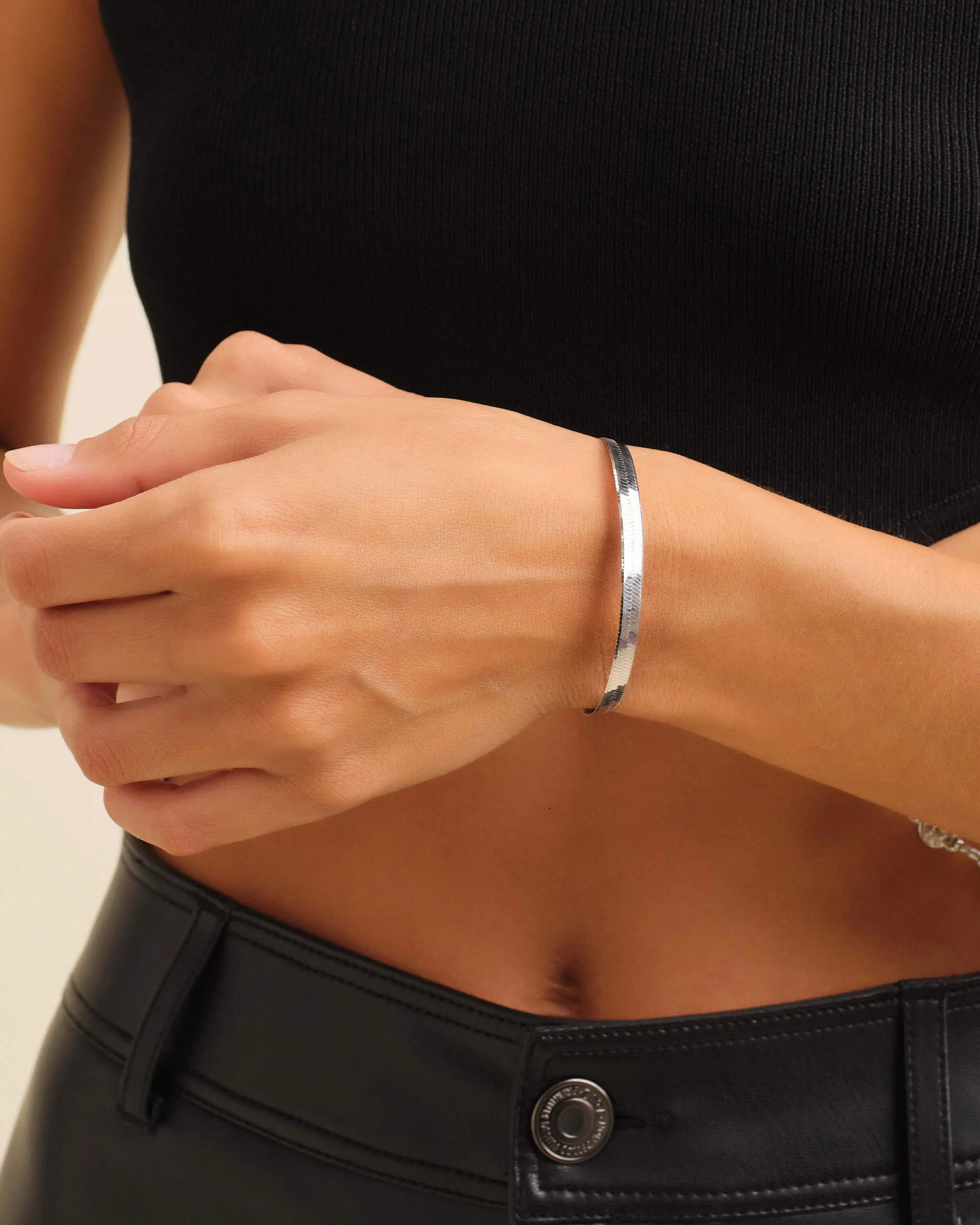 Women's Herringbone Chain Bracelet - 5mm
