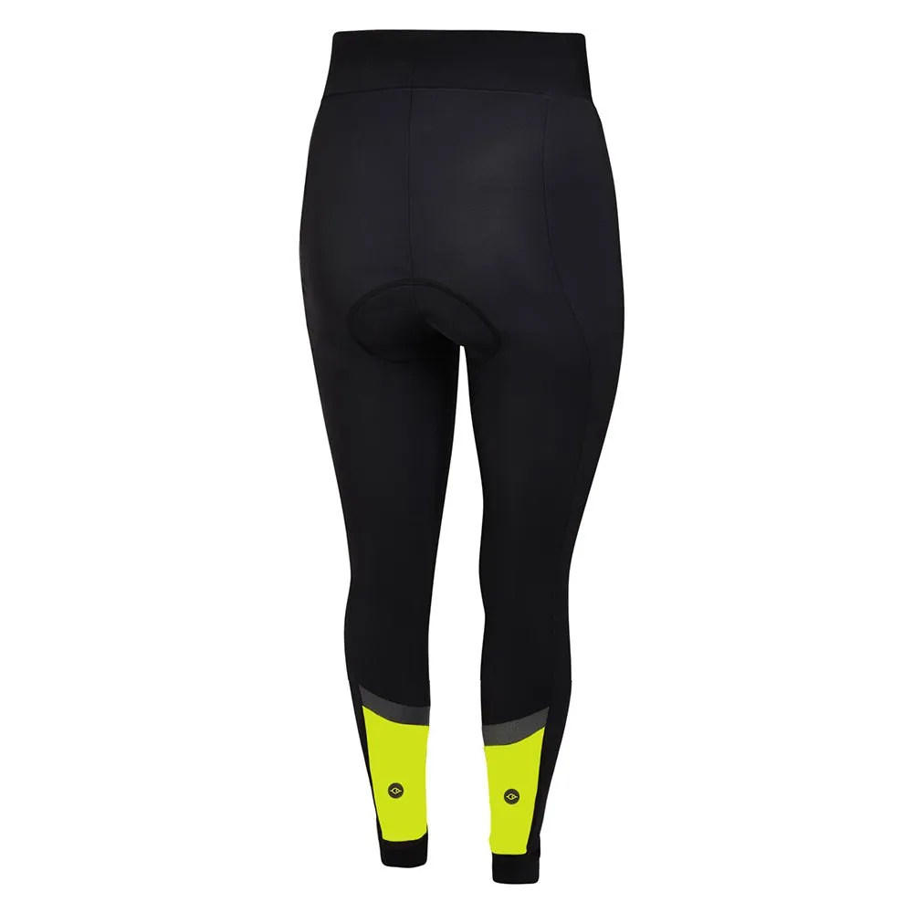 Womens Hi-Vis Winter Thermal Padded Cycling Tights